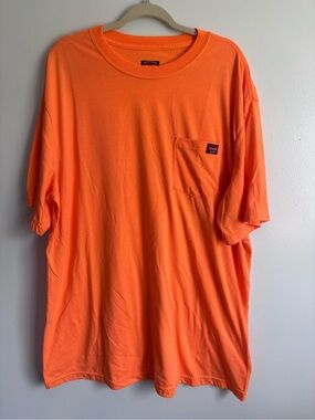 Wrangler Orange Short-Sleeve Pocket Tee workwear size 3X